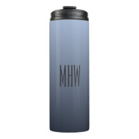 Tumbler personalizado de gradiente de Cinza azul
