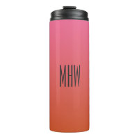 Tumbler personalizado de gradiente laranja rosa