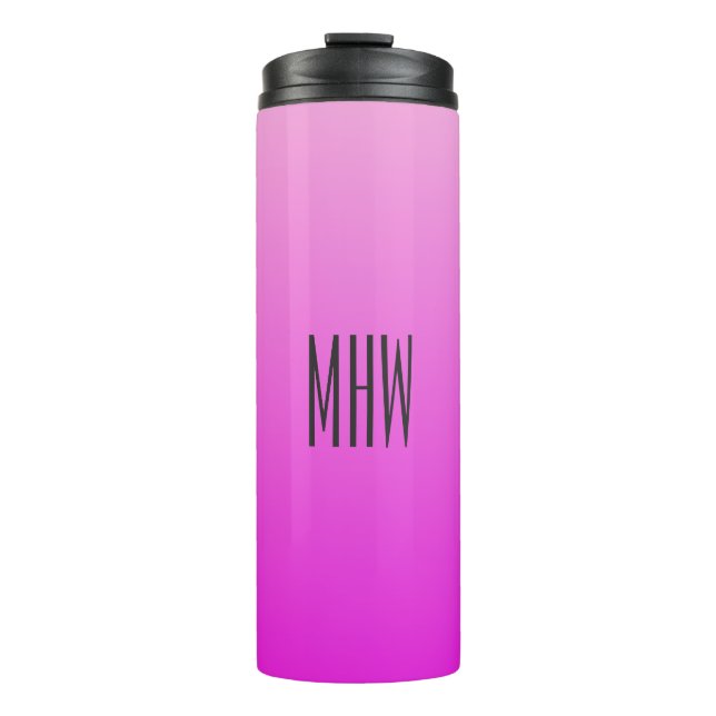 Garrafa Térmica Tumbler personalizado de gradiente rosa (Frente)