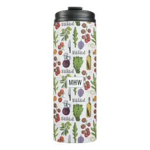 Garrafa Térmica Tumbler personalizado do padrão de salada