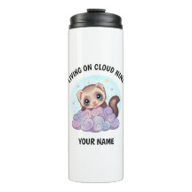 Tumbler Personalizado Fofo de Furão com Texto Pers