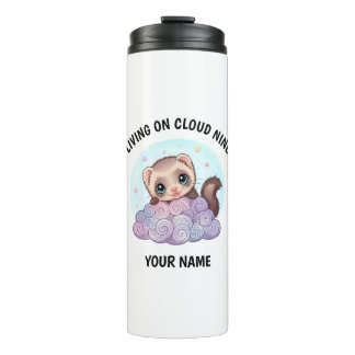 Garrafa Térmica Tumbler Personalizado Fofo de Furão com Texto Pers
