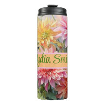 Tumbler personalizado para bebidas florais