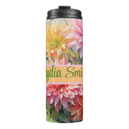 Garrafa Térmica Tumbler personalizado para bebidas florais