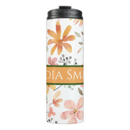 Garrafa Térmica Tumbler personalizado para bebidas florais