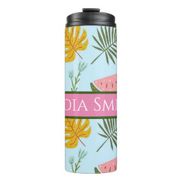 Garrafa Térmica Tumbler personalizado para bebidas florais