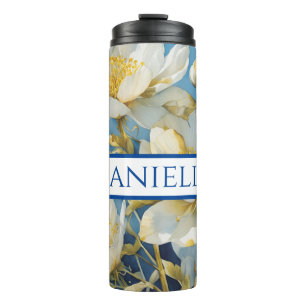 Garrafa Térmica Tumbler personalizado para bebidas florais