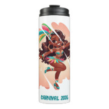 Tumbler personalizável do tipo carnaval de Caribe