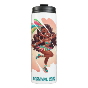 Garrafa Térmica Tumbler personalizável do tipo carnaval de Caribe