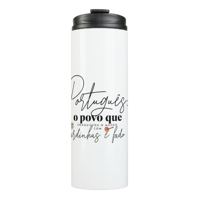 Garrafa Térmica Tumbler Português o povo conquistou (Frente)