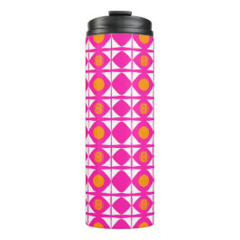 Garrafa Térmica Tumbler rosa quente e laranja