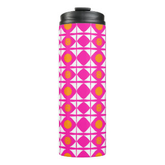 Garrafa Térmica Tumbler rosa quente e laranja