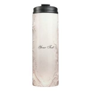 Garrafa Térmica Tumbler Termal da Ivory Floral Branco