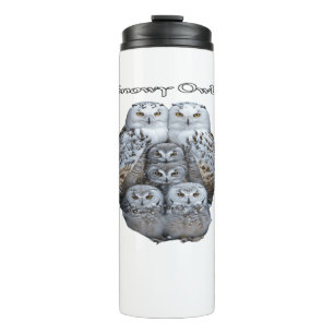 Garrafa Térmica Tumbler Térmico à Prova de Vazamento Snowy Owl