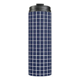 Garrafa Térmica Tumbler Térmico Azul Geométrico