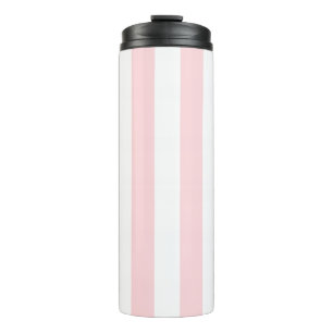 Garrafa Térmica Tumbler Térmico Bebê Rosa e Listra Branca