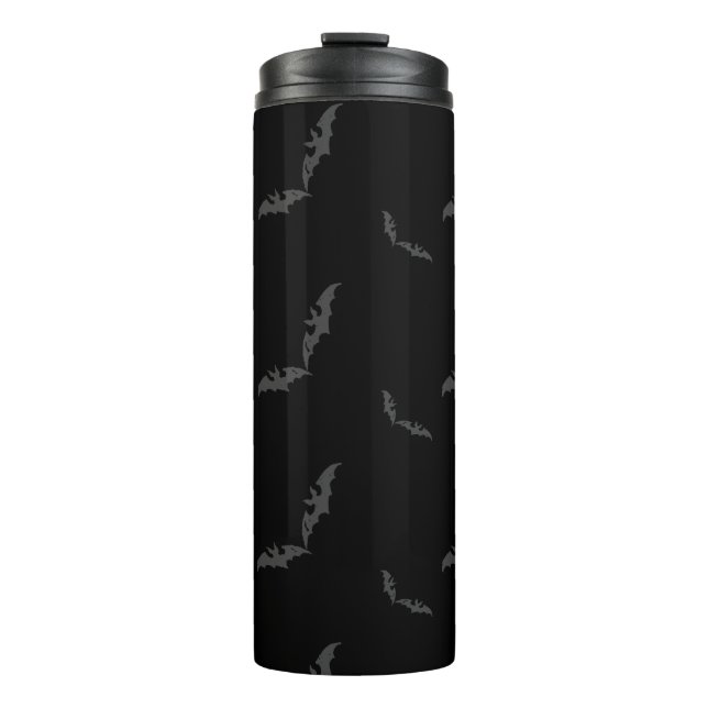 Garrafa Térmica Tumbler Térmico Black Halloween/bat (Frente)