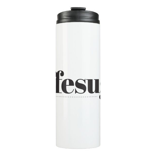 Garrafa Térmica Tumbler térmico branco e preto do Kaffesugen (Frente)