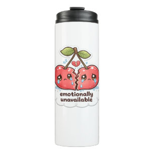 Garrafa Térmica Tumbler Térmico Cereja Vermelho Emocional