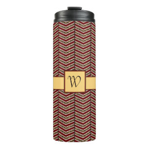 Garrafa Térmica Tumbler Térmico Chevron de Impressão Leopard