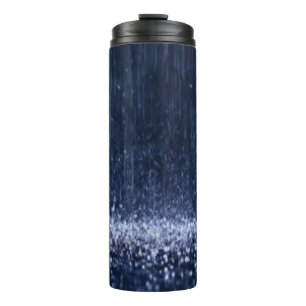 Garrafa Térmica Tumbler Térmico Chuva Azul