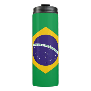 Garrafa Térmica Tumbler térmico com a bandeira de Brasil