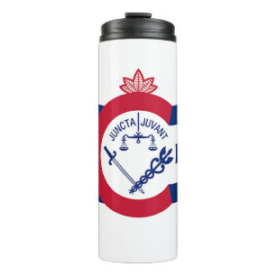 Garrafa Térmica Tumbler térmico com a bandeira de Cincinnati, EUA