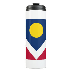 Garrafa Térmica Tumbler térmico com a bandeira de Denver, EUA