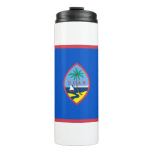 Garrafa Térmica Tumbler térmico com a bandeira de Guam, EUA