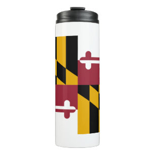 Garrafa Térmica Tumbler térmico com a bandeira de Maryland, EUA