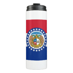Garrafa Térmica Tumbler térmico com a bandeira de Missouri, EUA