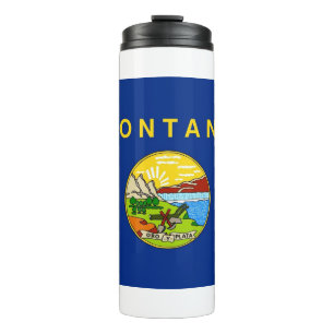 Garrafa Térmica Tumbler térmico com a bandeira de Montana, EUA