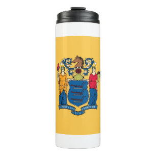 Garrafa Térmica Tumbler térmico com a bandeira de New-jersey, EUA