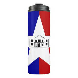 Garrafa Térmica Tumbler térmico com a bandeira de San Antonio