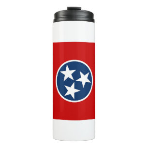 Garrafa Térmica Tumbler térmico com a bandeira de Tennessee, EUA