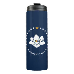 Garrafa Térmica Tumbler Térmico com a bandeira do Mississippi, EUA
