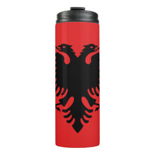 Garrafa Térmica Tumbler térmico com bandeira da Albânia