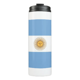 Garrafa Térmica Tumbler térmico com bandeira da Argentina
