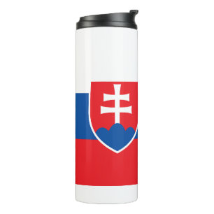 Garrafa Térmica Tumbler térmico com bandeira da Eslováquia