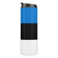 Tumbler térmico com bandeira da Estônia