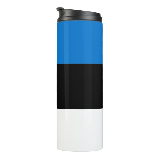 Garrafa Térmica Tumbler térmico com bandeira da Estônia (Rotação à direita)