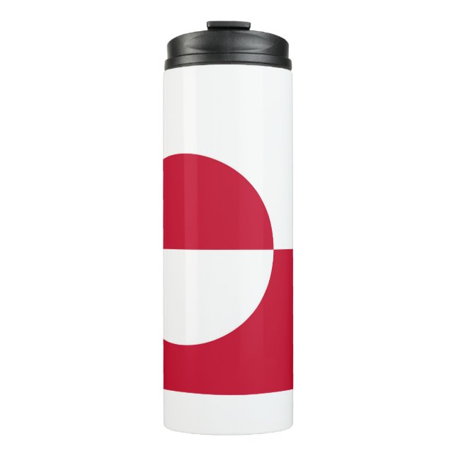 Garrafa Térmica Tumbler térmico com bandeira da Groenlândia (Frente)