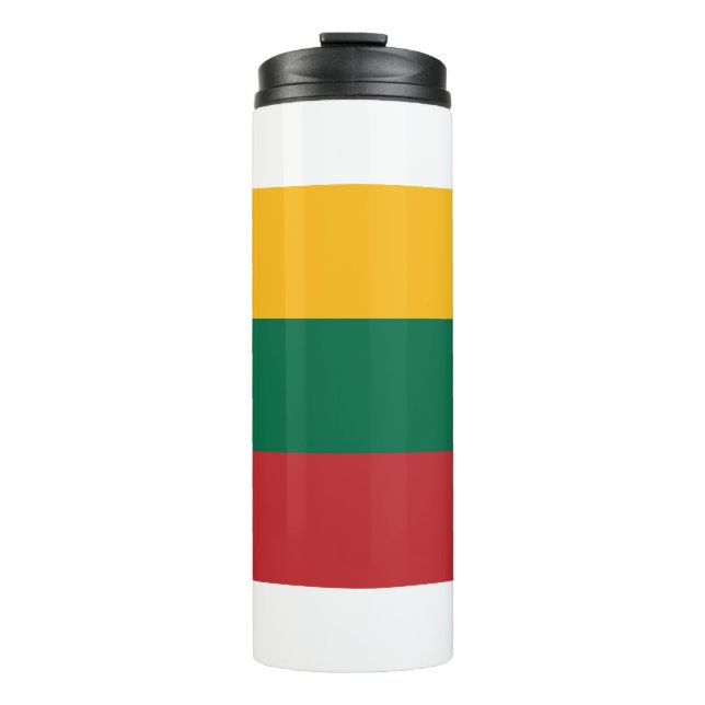 Garrafa Térmica Tumbler térmico com bandeira da Lituânia (Frente)