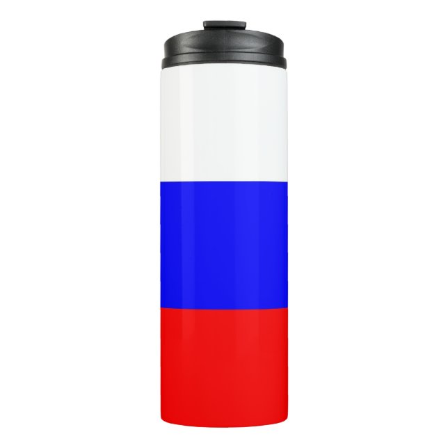 Garrafa Térmica Tumbler térmico com bandeira da Rússia (Frente)