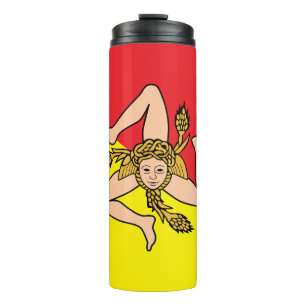 Garrafa Térmica Tumbler térmico com bandeira da Sicília