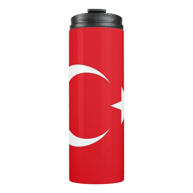 Garrafa Térmica Tumbler térmico com bandeira da Turquia (Frente)