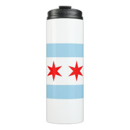 Garrafa Térmica Tumbler térmico com bandeira de Chicago, EUA