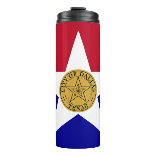 Garrafa Térmica Tumbler térmico com bandeira de Dallas