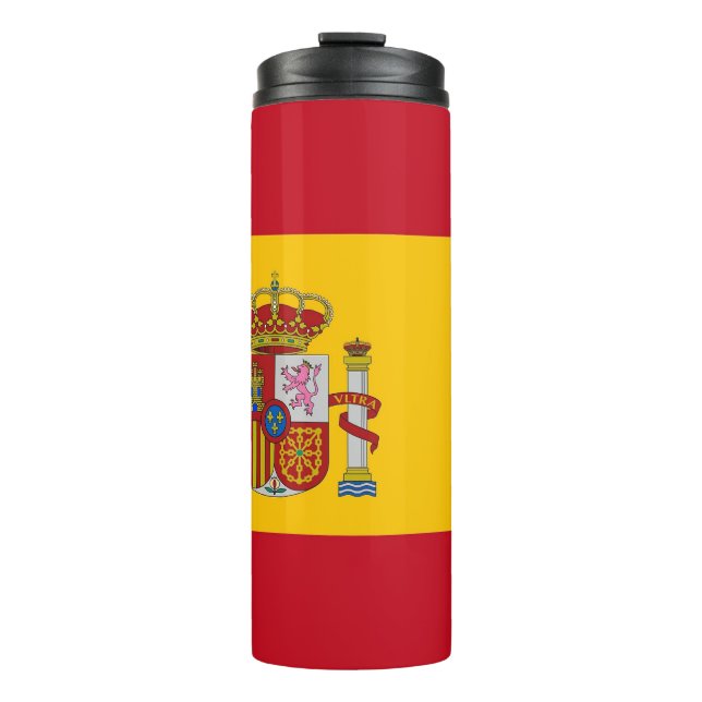 Garrafa Térmica Tumbler térmico com bandeira de Espanha (Frente)