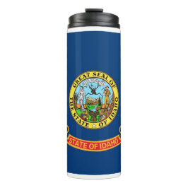 Garrafa Térmica Tumbler térmico com bandeira de Idaho, EUA